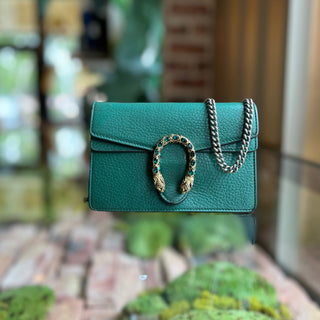 GUCCI Super Mini Dionysus Emerald Crystal Dollar Calfskin Crossbody Bag