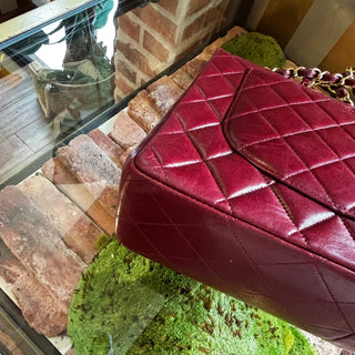 CHANEL Vintage Burgundy Jumbo Single Flap