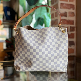 LOUIS VUITTON Graceful PM Damier Azur Canvas Hobo Bag