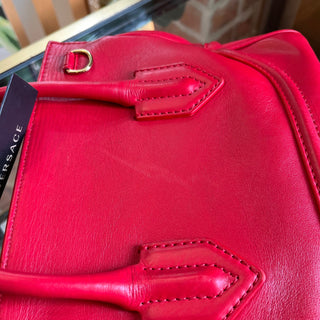 VERSACE Palazzo Empire Medium Red Top Handle Bag