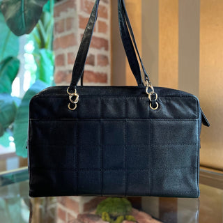 CHANEL Chocolate Bar Quilted Caviar Leather Tote Bag DIA299
