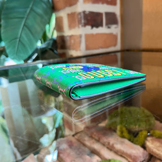 GUCCI Green Raccoon GG Print Leather Wallet