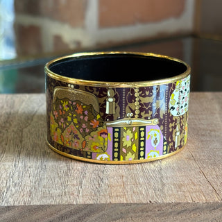 HERMES Coin Purse Enamel Extra Wide Bangle