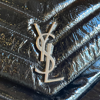 SAINT LAURENT Loulou Medium Y Quilted Patent Shoulder Bag