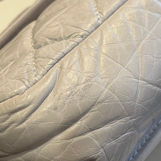 CHANEL Ligne Logo Flap Vintage Aged Calfskin Shoulder Bag ADI1199