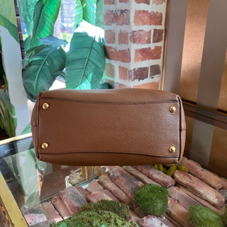 PRADA Brown Vitello Daino Leather Tote