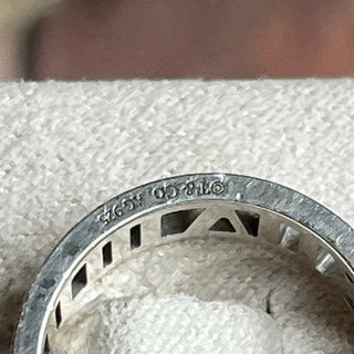 TIFFANY&CO 925 Sterling Silver Roman Numeral Atlas Ring SZ6.75