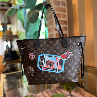 LOUIS VUITTON Neverfull MM Monogram Canvas World Tour Tote ADI11209