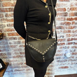 SAINT LAURENT Calfskin Y Studs Crossbody ADI11208
