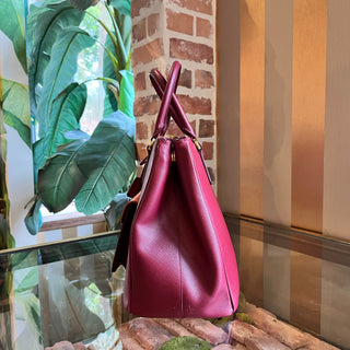 PRADA Bi-Color Saffiano Lux Leather Pocket Tote Bag