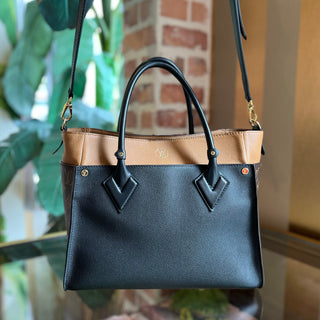 LOUIS VUITTON On My Side Black Calfskin Monogram Tote Bag