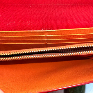 PRADA Wave Saffiano Leather Continental Wallet