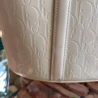 CHRISTIAN DIOR Dior Oblique Embossed Patent Leather Shopper Tote