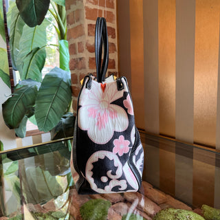 VALENTINO Floral Print Canvas Tote