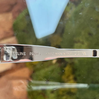 CELINE CL40235U Triomphe Silver Smoke Metal 01 Oval Sunglasses