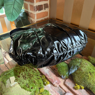 GUCCI Hysteria Medium Black Patent Hobo Bag