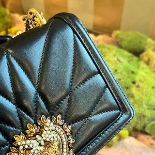 DOLCE & GABBANA Devotion Small Calfskin Crossbody Bag