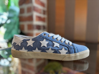 SAINT LAURENT Denim Star Court Sneakers