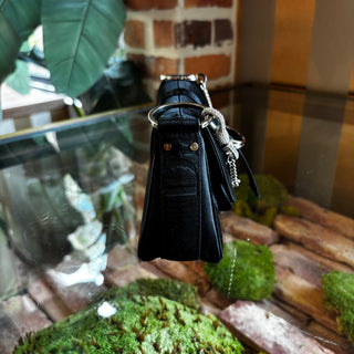 DIOR Hardcore Crystal-Embellished Black Satin Bag