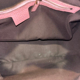 GUCCI Anita Pink Calfskin Bamboo Shoulder Bag ADI11213