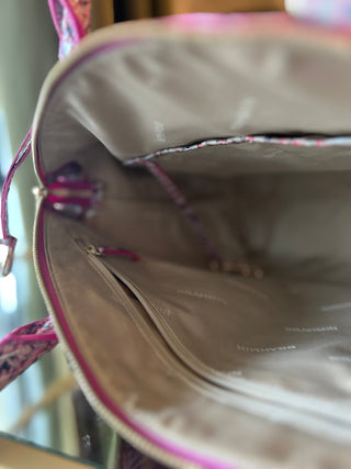 BRAHMIN Pink Cobra Large Duxbury Satchel