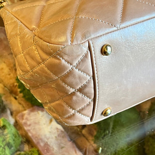 CHANEL Daily Walk Accordion Flap Aged Calfskin Shoulder Bag