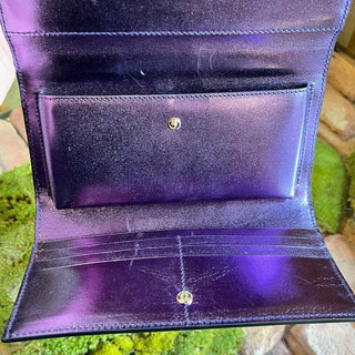 FERRAGAMO Purple Top Handle Wallet On Chain