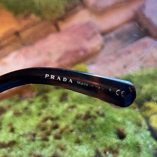 PRADA SPR27N Baroque Swirl Brown Tortoise Round Sunglasses