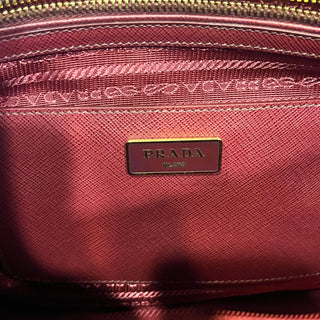 PRADA Bi-Color Saffiano Lux Leather Pocket Tote Bag