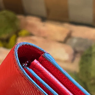 LOUIS VUITTON Red Epi Twist Wallet