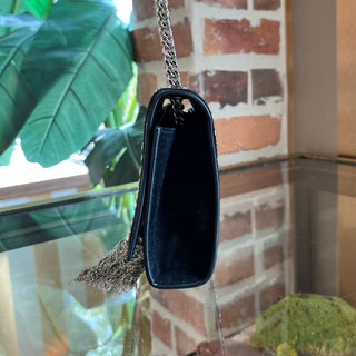 SAINT LAURENT Small Kate Suede Crystal Tassel Shoulder Bag