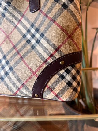 BURBERRY Haymarket Check Tote Bag