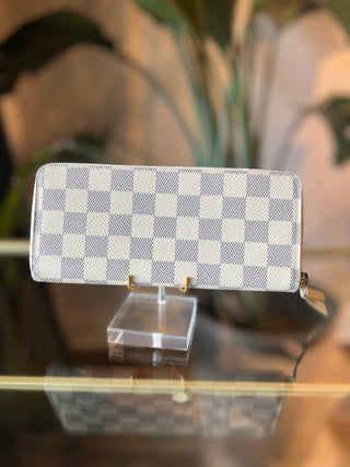 LOUIS VUITTON Damier Azur Clemence Wallet