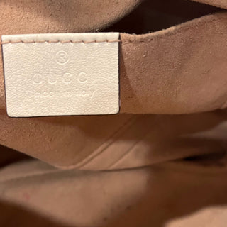 GUCCI GG Marmont Torchon Small Vintage Effect Calfskin Matelassé Diagonal Chain Crossbody Bag
