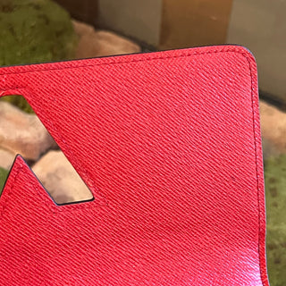 LOUIS VUITTON Red Epi Twist Wallet