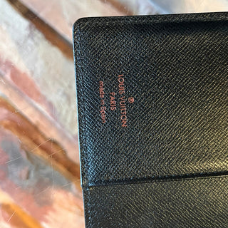 LOUIS VUITTON Vintage Black Epi Agenda Ring Cover