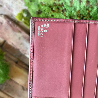 GUCCI Continental Mauve Guccissima Leather Wallet
