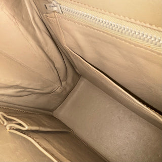 GUCCI Beige Vintage Lizard Embossed Satchel