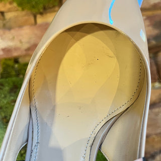 PRADA Nude Patent Pointed Sling Back Pumps SZ 36.5 (6.5 US)