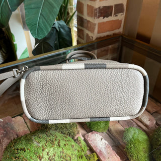 FENDI Selleria Gray Leather Tote Bag
