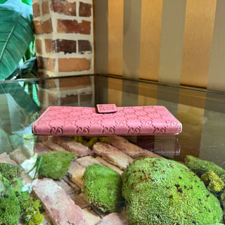 GUCCI Continental Mauve Guccissima Leather Wallet