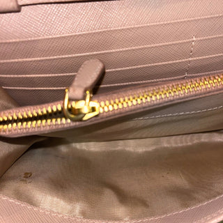 PRADA Wallet on Chain Powder Pink Saffiano Leather Crossbody Bag