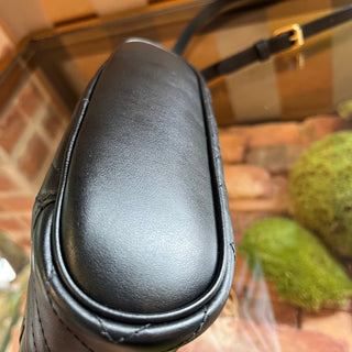 GUCCI GG Marmont Vanity Black Matelassé Leather Crossbody Bag