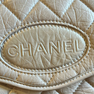 CHANEL Ligne Logo Flap Vintage Aged Calfskin Shoulder Bag ADI1199