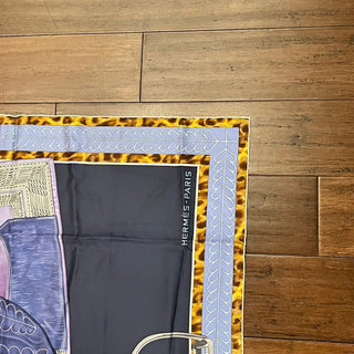 HERMES Selle D'Offizier en Grande Silk Scarf