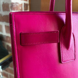 SAINT LAURENT Sac de Jour Small Pink Leather Tote Bag