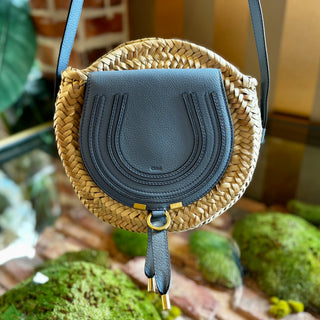 CHLOE Marcie Raffia Woven Crossbody