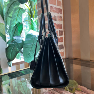 SAINT LAURENT Sac de Jour Small Black Studded Leather Tote Bag