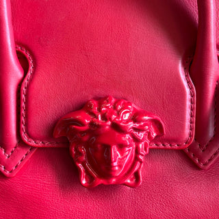 VERSACE Palazzo Empire Medium Red Top Handle Bag