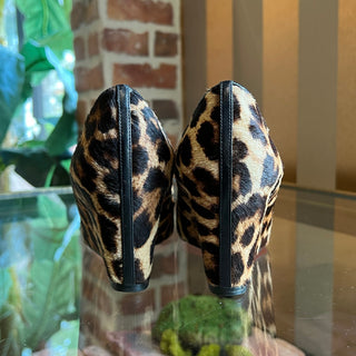 CHRISTIAN LOUBOUTIN Melissa Pony Hair Leopard Print Wedges SZ36.5(6.5US)
